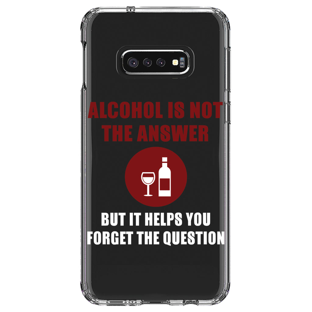 Alcohol Not the Answer Forget the Question Clear Shockproof iPhone Case, view 18