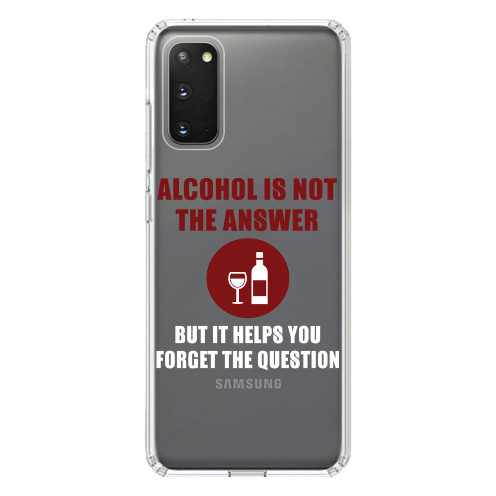 Alcohol Not the Answer Forget the Question Clear Shockproof iPhone Case, view 15