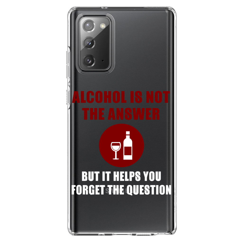 Alcohol Not the Answer Forget the Question Clear Shockproof iPhone Case, view 8