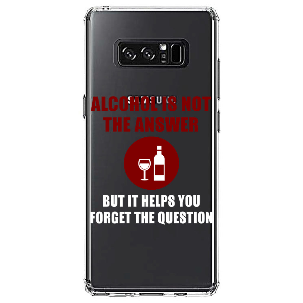 Alcohol Not the Answer Forget the Question Clear Shockproof iPhone Case, view 12