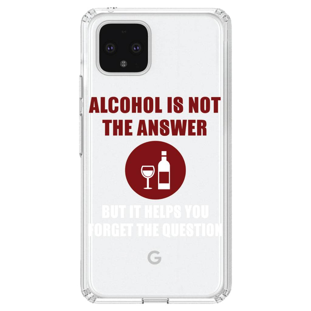 Alcohol Not the Answer Forget the Question Clear Shockproof iPhone Case, view 23
