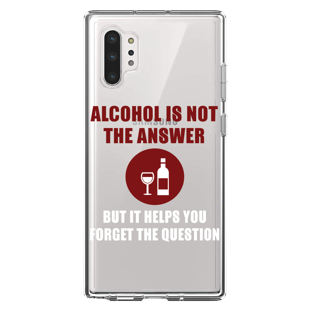 Alcohol Not the Answer Forget the Question Clear Shockproof iPhone Case, view 10