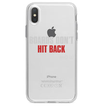 DistinctInk® Clear Shockproof Hybrid Case for Apple iPhone / Samsung Galaxy / Google Pixel - Boards Don't Hit Back