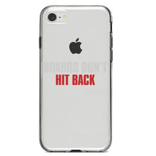 DistinctInk® Clear Shockproof Hybrid Case for Apple iPhone / Samsung Galaxy / Google Pixel - Boards Don't Hit Back