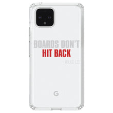 DistinctInk® Clear Shockproof Hybrid Case for Apple iPhone / Samsung Galaxy / Google Pixel - Boards Don't Hit Back