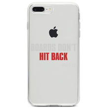 DistinctInk® Clear Shockproof Hybrid Case for Apple iPhone / Samsung Galaxy / Google Pixel - Boards Don't Hit Back