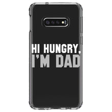 DistinctInk® Clear Shockproof Hybrid Case for Apple iPhone / Samsung Galaxy / Google Pixel - Hi Hungry, I'm Dad