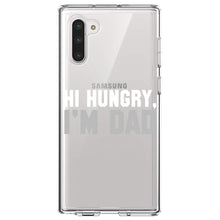DistinctInk® Clear Shockproof Hybrid Case for Apple iPhone / Samsung Galaxy / Google Pixel - Hi Hungry, I'm Dad