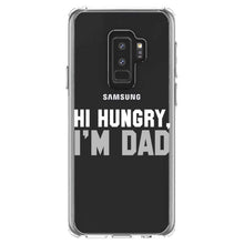 DistinctInk® Clear Shockproof Hybrid Case for Apple iPhone / Samsung Galaxy / Google Pixel - Hi Hungry, I'm Dad