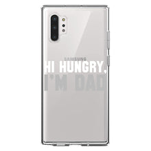 DistinctInk® Clear Shockproof Hybrid Case for Apple iPhone / Samsung Galaxy / Google Pixel - Hi Hungry, I'm Dad