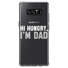 DistinctInk® Clear Shockproof Hybrid Case for Apple iPhone / Samsung Galaxy / Google Pixel - Hi Hungry, I'm Dad