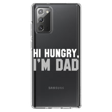 DistinctInk® Clear Shockproof Hybrid Case for Apple iPhone / Samsung Galaxy / Google Pixel - Hi Hungry, I'm Dad
