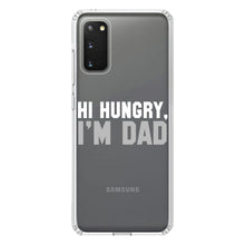 DistinctInk® Clear Shockproof Hybrid Case for Apple iPhone / Samsung Galaxy / Google Pixel - Hi Hungry, I'm Dad
