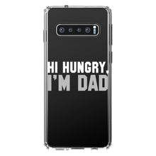 DistinctInk® Clear Shockproof Hybrid Case for Apple iPhone / Samsung Galaxy / Google Pixel - Hi Hungry, I'm Dad