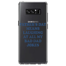 DistinctInk® Clear Shockproof Hybrid Case for Apple iPhone / Samsung Galaxy / Google Pixel - Father's Day Means Laughing At Bad Dad Jokes