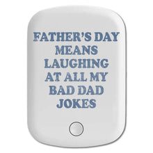 DistinctInk Magnetic Battery Pack, Wireless Portable Charger with USB-C Cable, Compatible with MagSafe iPhone 14 / 13 / 12 Series - Father's Day Means Laughing At Bad Dad Jokes