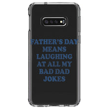 DistinctInk® Clear Shockproof Hybrid Case for Apple iPhone / Samsung Galaxy / Google Pixel - Father's Day Means Laughing At Bad Dad Jokes