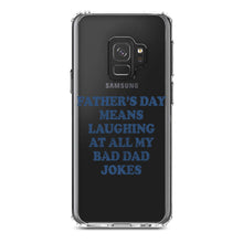 DistinctInk® Clear Shockproof Hybrid Case for Apple iPhone / Samsung Galaxy / Google Pixel - Father's Day Means Laughing At Bad Dad Jokes