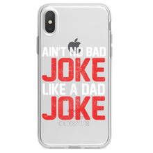 DistinctInk® Clear Shockproof Hybrid Case for Apple iPhone / Samsung Galaxy / Google Pixel - Ain't No Bad Joke Like a Dad Joke