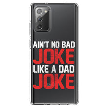 DistinctInk® Clear Shockproof Hybrid Case for Apple iPhone / Samsung Galaxy / Google Pixel - Ain't No Bad Joke Like a Dad Joke