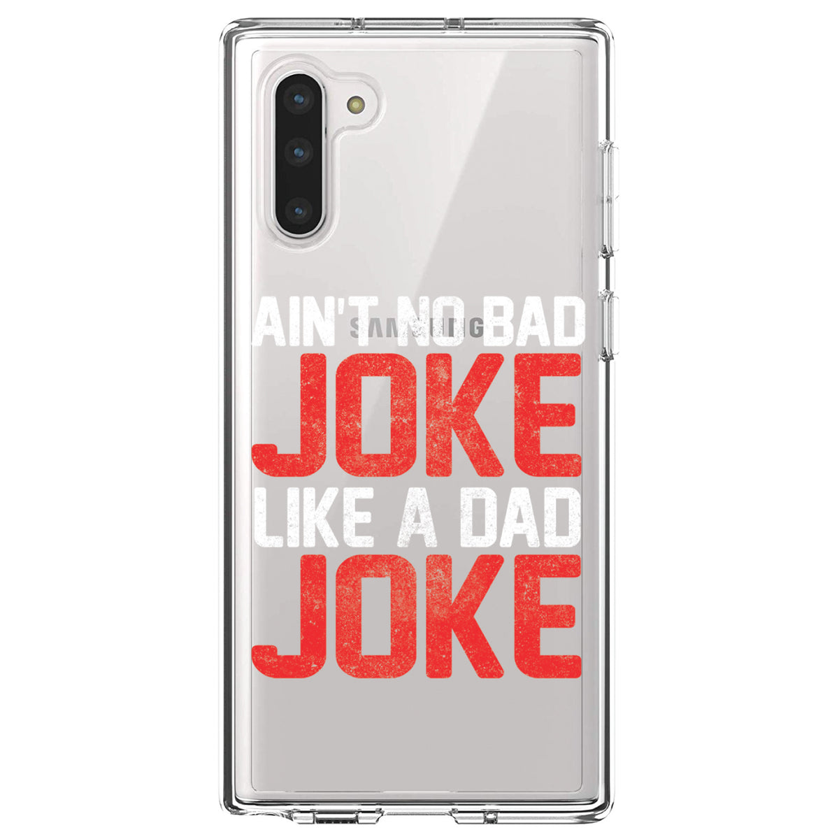 Ain't No Bad Joke Like a Dad Joke Clear Shockproof iPhone Case, view 9