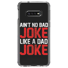 DistinctInk® Clear Shockproof Hybrid Case for Apple iPhone / Samsung Galaxy / Google Pixel - Ain't No Bad Joke Like a Dad Joke