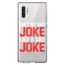DistinctInk® Clear Shockproof Hybrid Case for Apple iPhone / Samsung Galaxy / Google Pixel - Ain't No Bad Joke Like a Dad Joke