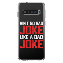 DistinctInk® Clear Shockproof Hybrid Case for Apple iPhone / Samsung Galaxy / Google Pixel - Ain't No Bad Joke Like a Dad Joke