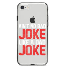 DistinctInk® Clear Shockproof Hybrid Case for Apple iPhone / Samsung Galaxy / Google Pixel - Ain't No Bad Joke Like a Dad Joke
