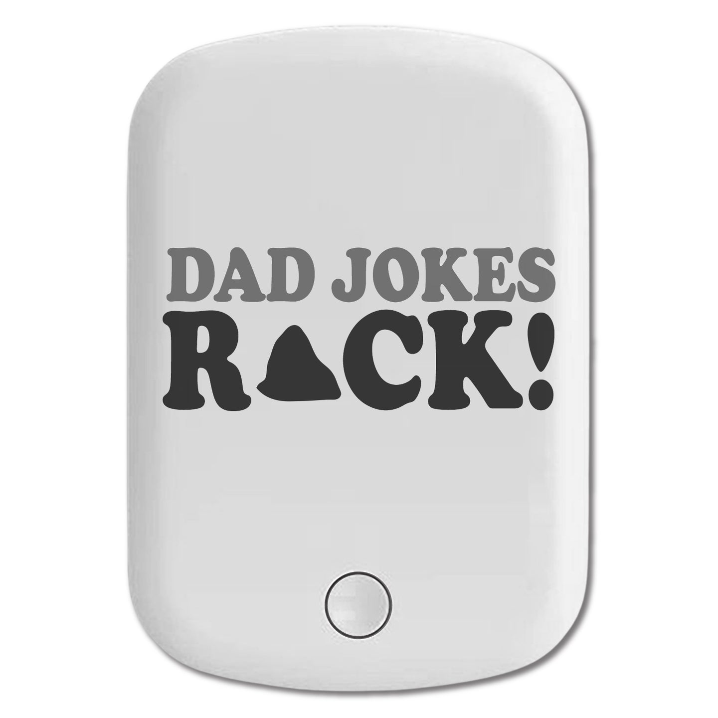 DistinctInk Magnetic Battery Pack, Wireless Portable Charger with USB-C Cable, Compatible with MagSafe iPhone 14 / 13 / 12 Series - Dad Jokes Rock
