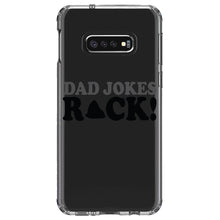 DistinctInk® Clear Shockproof Hybrid Case for Apple iPhone / Samsung Galaxy / Google Pixel - Dad Jokes Rock
