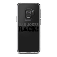 DistinctInk® Clear Shockproof Hybrid Case for Apple iPhone / Samsung Galaxy / Google Pixel - Dad Jokes Rock