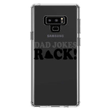 DistinctInk® Clear Shockproof Hybrid Case for Apple iPhone / Samsung Galaxy / Google Pixel - Dad Jokes Rock