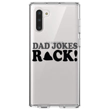 DistinctInk® Clear Shockproof Hybrid Case for Apple iPhone / Samsung Galaxy / Google Pixel - Dad Jokes Rock