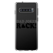 DistinctInk® Clear Shockproof Hybrid Case for Apple iPhone / Samsung Galaxy / Google Pixel - Dad Jokes Rock