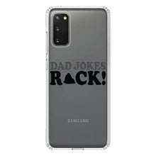 DistinctInk® Clear Shockproof Hybrid Case for Apple iPhone / Samsung Galaxy / Google Pixel - Dad Jokes Rock