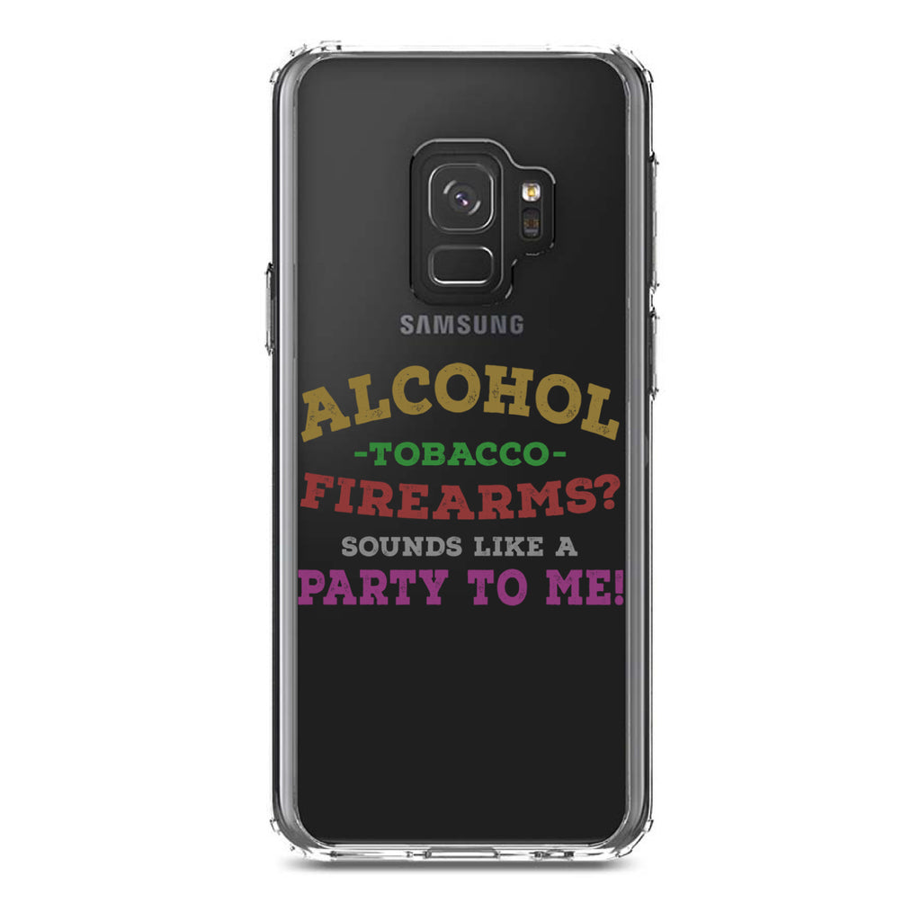 Alcohol Tobacco Firearms? Sounds Like a Party Clear Shockproof iPhone Case, view 19