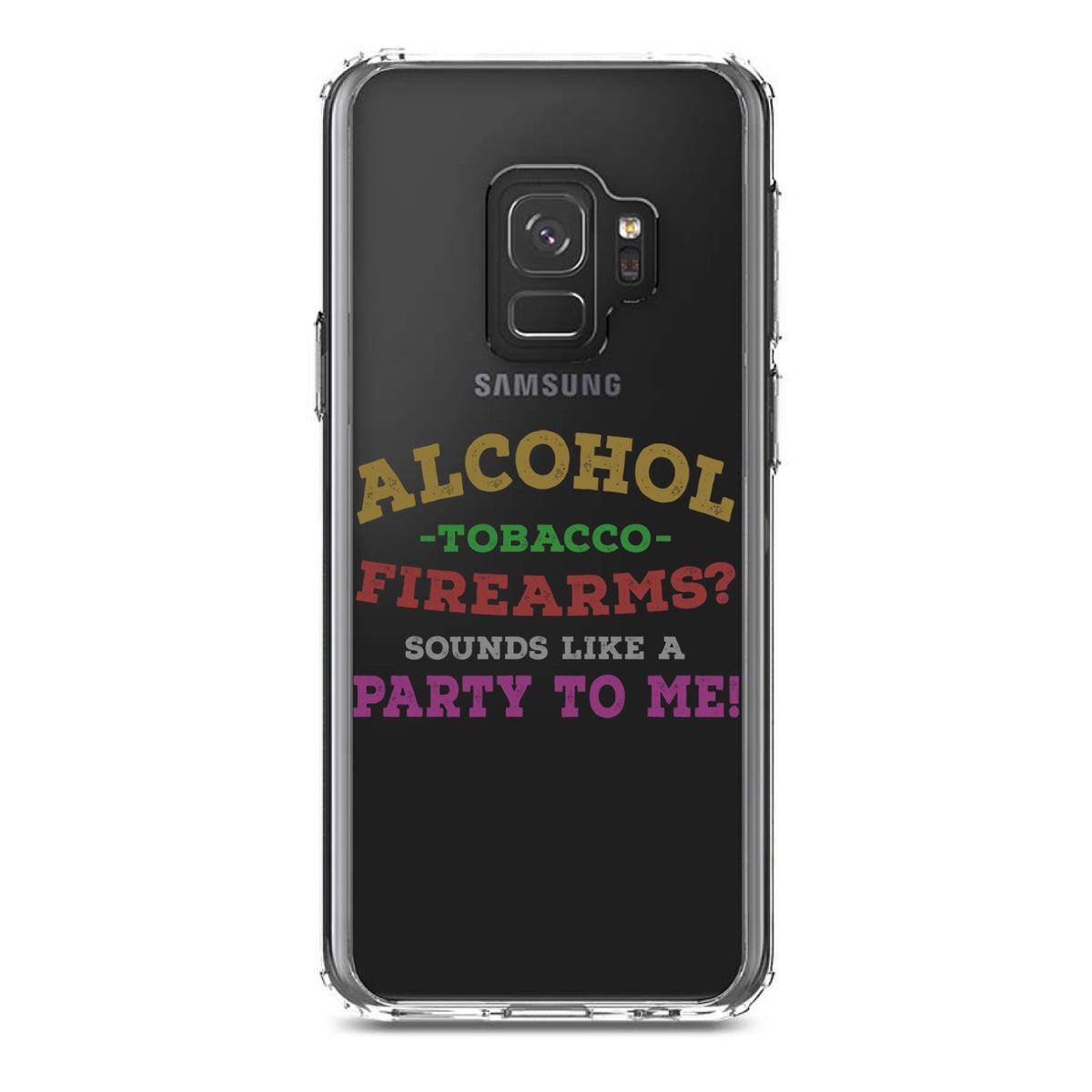 Alcohol Tobacco Firearms? Sounds Like a Party Clear Shockproof iPhone Case, view 19