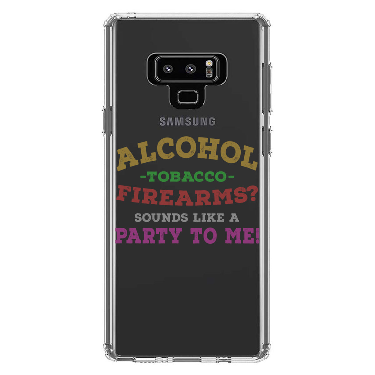 Alcohol Tobacco Firearms? Sounds Like a Party Clear Shockproof iPhone Case, view 11