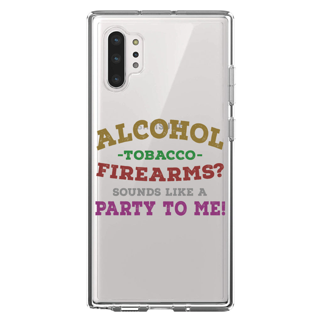 Alcohol Tobacco Firearms? Sounds Like a Party Clear Shockproof iPhone Case, view 10
