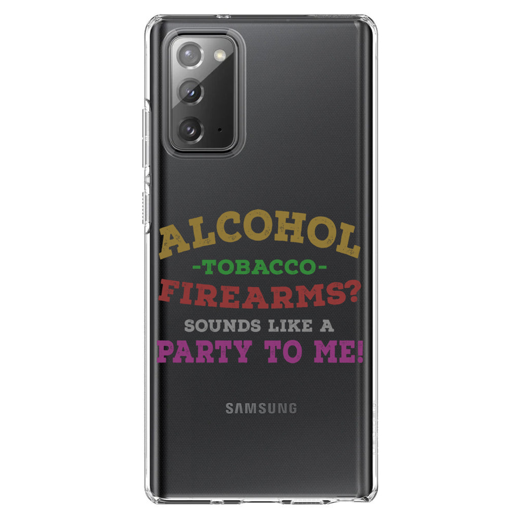 Alcohol Tobacco Firearms? Sounds Like a Party Clear Shockproof iPhone Case, view 8