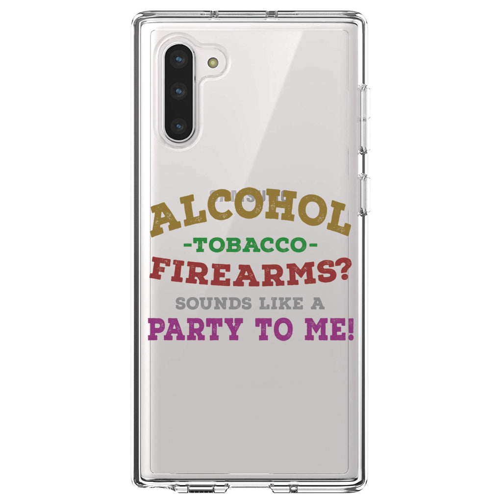 Alcohol Tobacco Firearms? Sounds Like a Party Clear Shockproof iPhone Case, view 9