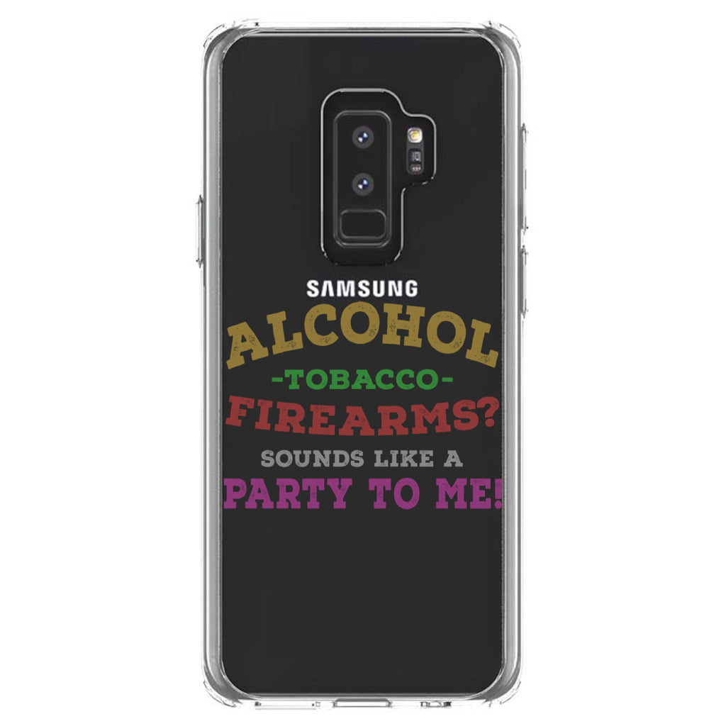 Alcohol Tobacco Firearms? Sounds Like a Party Clear Shockproof iPhone Case, view 20