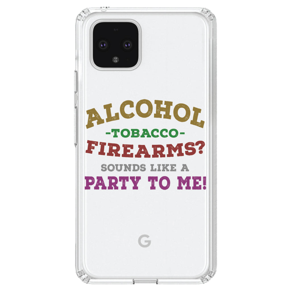 Alcohol Tobacco Firearms? Sounds Like a Party Clear Shockproof iPhone Case, view 23