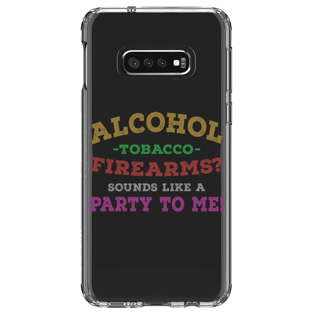 Alcohol Tobacco Firearms? Sounds Like a Party Clear Shockproof iPhone Case, view 18