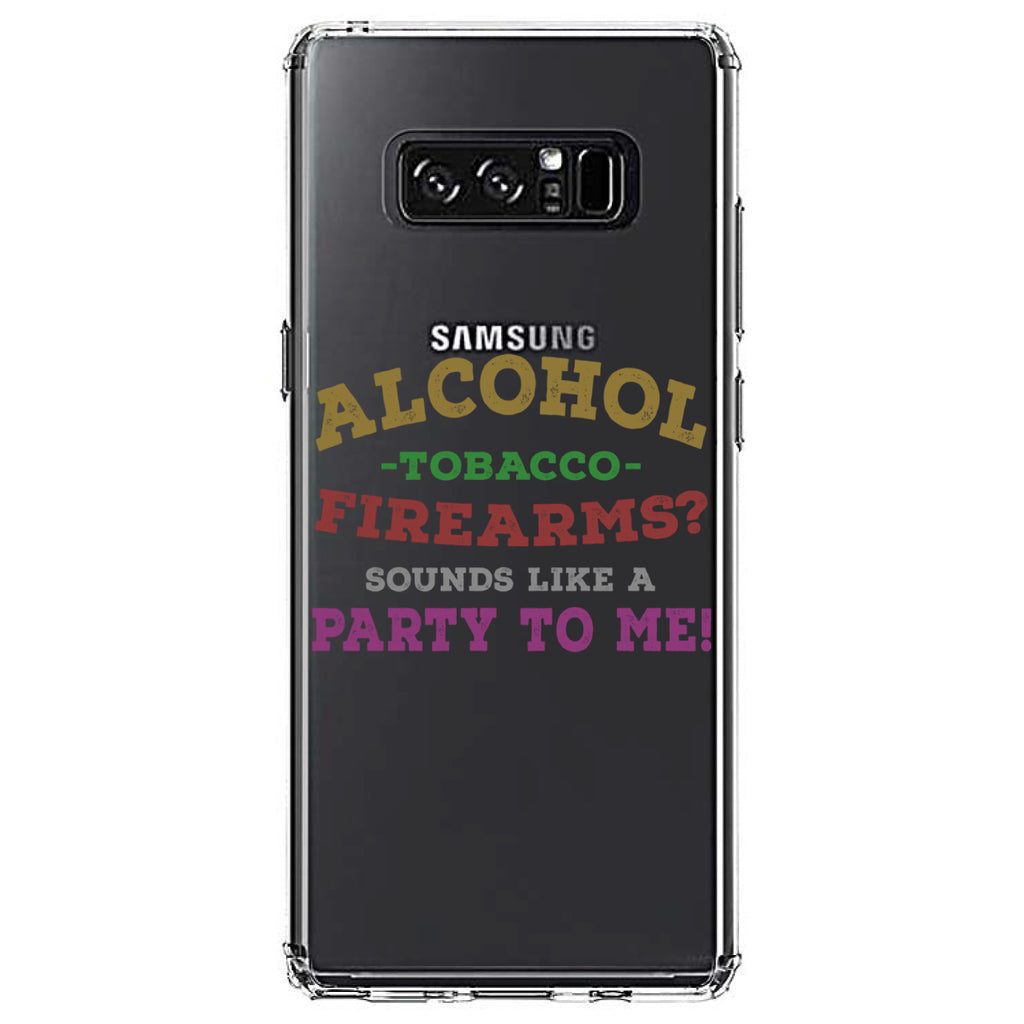 Alcohol Tobacco Firearms? Sounds Like a Party Clear Shockproof iPhone Case, view 12