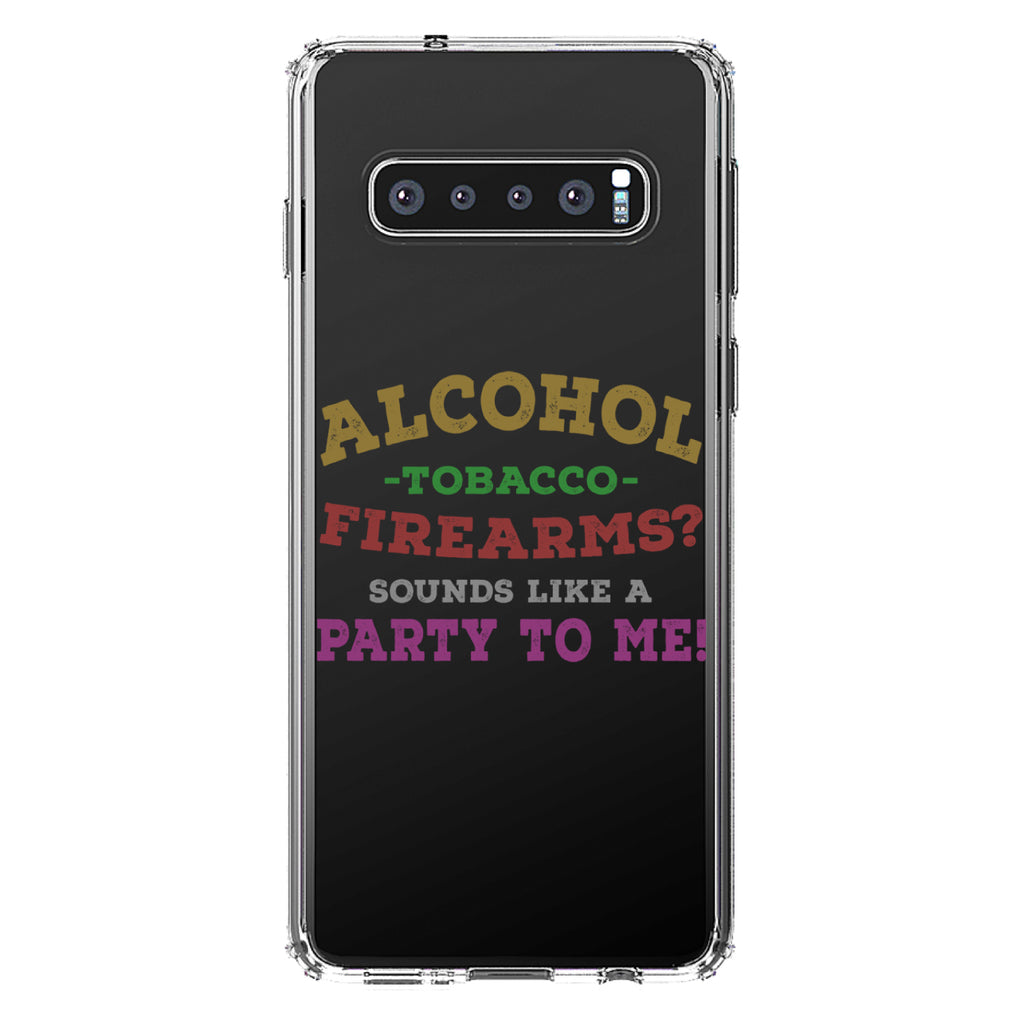 Alcohol Tobacco Firearms? Sounds Like a Party Clear Shockproof iPhone Case, view 16