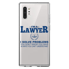 DistinctInk® Clear Shockproof Hybrid Case for Apple iPhone / Samsung Galaxy / Google Pixel - I'm A Lawyer - Solve Problems You Don't Know