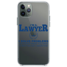 DistinctInk® Clear Shockproof Hybrid Case for Apple iPhone / Samsung Galaxy / Google Pixel - I'm A Lawyer - Solve Problems You Don't Know