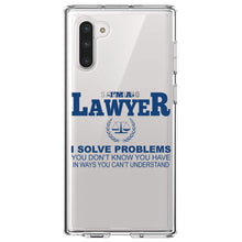 DistinctInk® Clear Shockproof Hybrid Case for Apple iPhone / Samsung Galaxy / Google Pixel - I'm A Lawyer - Solve Problems You Don't Know